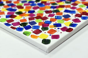 Dancing Pixels – Original Abstract Painting by Edelgard Schroer