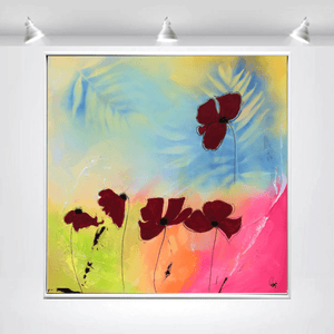 Scarlet Breeze – Original Abstract Painting by Edelgard Schroer