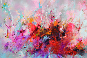Colorful Signals of Trees Large Abstract Painting
