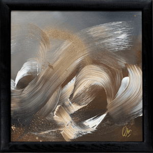 Wilderness – Original Abstract Triptych in Brown and Gold by Edelgard Schroer