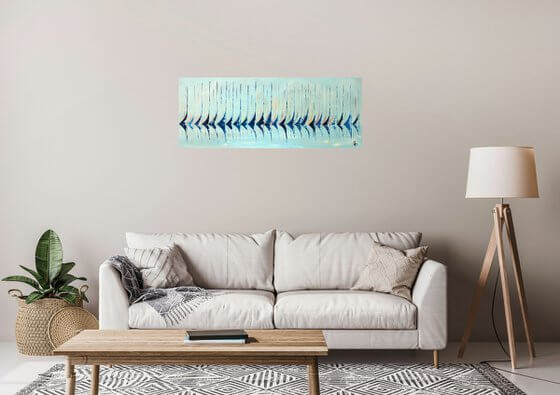 Sailing Rhythm – Original Abstract Seascape Painting by Edelgard Schroer