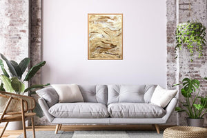 Golden Waves – Original Abstract Painting by Edelgard Schroer