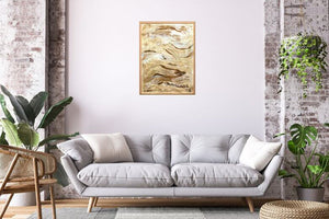 Golden Waves – Original Abstract Painting by Edelgard Schroer