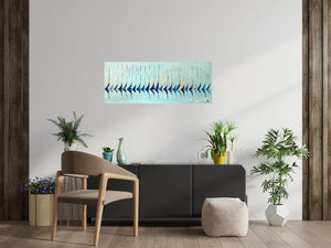 Sailing Rhythm – Original Abstract Seascape Painting by Edelgard Schroer