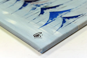 Sailing Rhythm – Original Abstract Seascape Painting by Edelgard Schroer