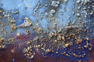 Midnight Ember – Original Textured Abstract Painting by Edelgard Schroer