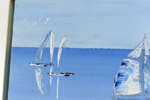 Ocean Breeze – Original Sailing Boats Painting by Edelgard Schroer