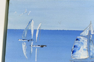 Ocean Breeze – Original Sailing Boats Painting by Edelgard Schroer