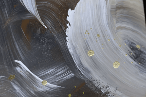 Wilderness – Original Abstract Triptych in Brown and Gold by Edelgard Schroer
