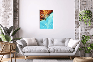 Flame Bloom II – Original Acrylic Painting by Edelgard Schroer