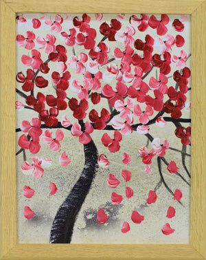 Spring Days in Japan – Original Acrylic Painting by Edelgard Schroer