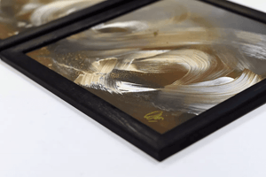 Wilderness – Original Abstract Triptych in Brown and Gold by Edelgard Schroer