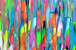 Gypsy Girl in Paris III Abstract Textured Art