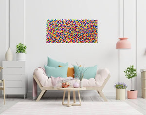 Dancing Pixels – Original Abstract Painting by Edelgard Schroer