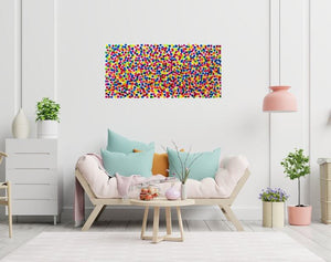 Dancing Pixels – Original Abstract Painting by Edelgard Schroer