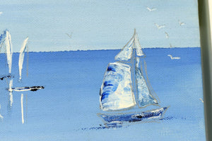 Ocean Breeze – Original Sailing Boats Painting by Edelgard Schroer