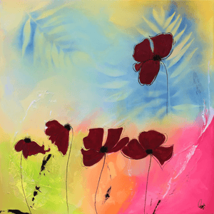 Scarlet Breeze – Original Abstract Painting by Edelgard Schroer