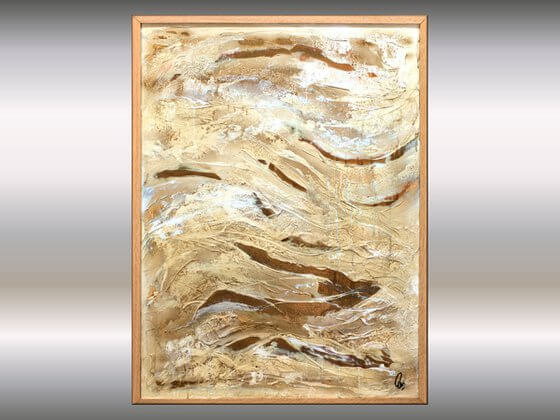 Golden Waves – Original Abstract Painting by Edelgard Schroer
