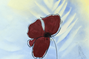 Scarlet Breeze – Original Abstract Painting by Edelgard Schroer