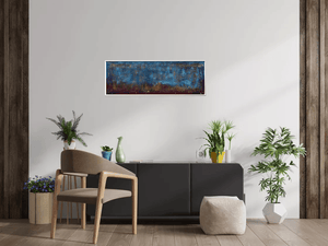 Midnight Ember – Original Textured Abstract Painting by Edelgard Schroer