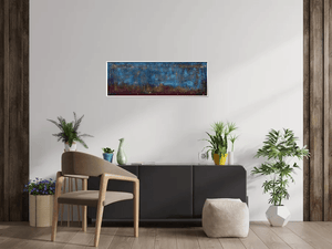 Midnight Ember – Original Textured Abstract Painting by Edelgard Schroer