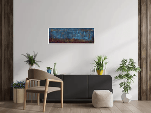 Midnight Ember – Original Textured Abstract Painting by Edelgard Schroer