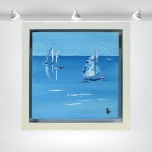 Ocean Breeze – Original Sailing Boats Painting by Edelgard Schroer