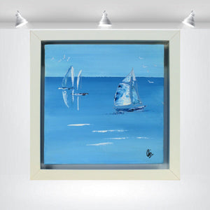 Ocean Breeze – Original Sailing Boats Painting by Edelgard Schroer