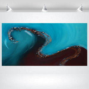 Twilight River – Original Abstract Painting by Edelgard Schroer