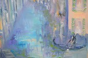 Venetian Blue Original Atmospheric Oil Painting