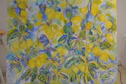Sicilian Lemons 2026 – Original Large Textured Oil Painting by Lesley Blackburn