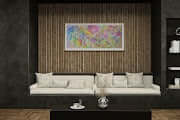 Gardenia Dramatic Large Floral Palette Knife Painting
