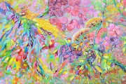 Gardenia Dramatic Large Floral Palette Knife Painting