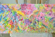 Gardenia Dramatic Large Floral Palette Knife Painting