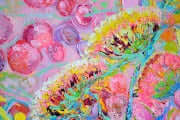Gardenia Dramatic Large Floral Palette Knife Painting