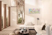 Gardenia Dramatic Large Floral Palette Knife Painting