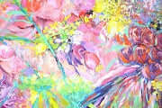 Gardenia Dramatic Large Floral Palette Knife Painting