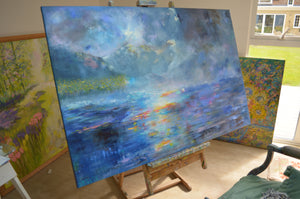 Wast Water: The Evening Song – Original Landscape Painting by Lesley Blackburn