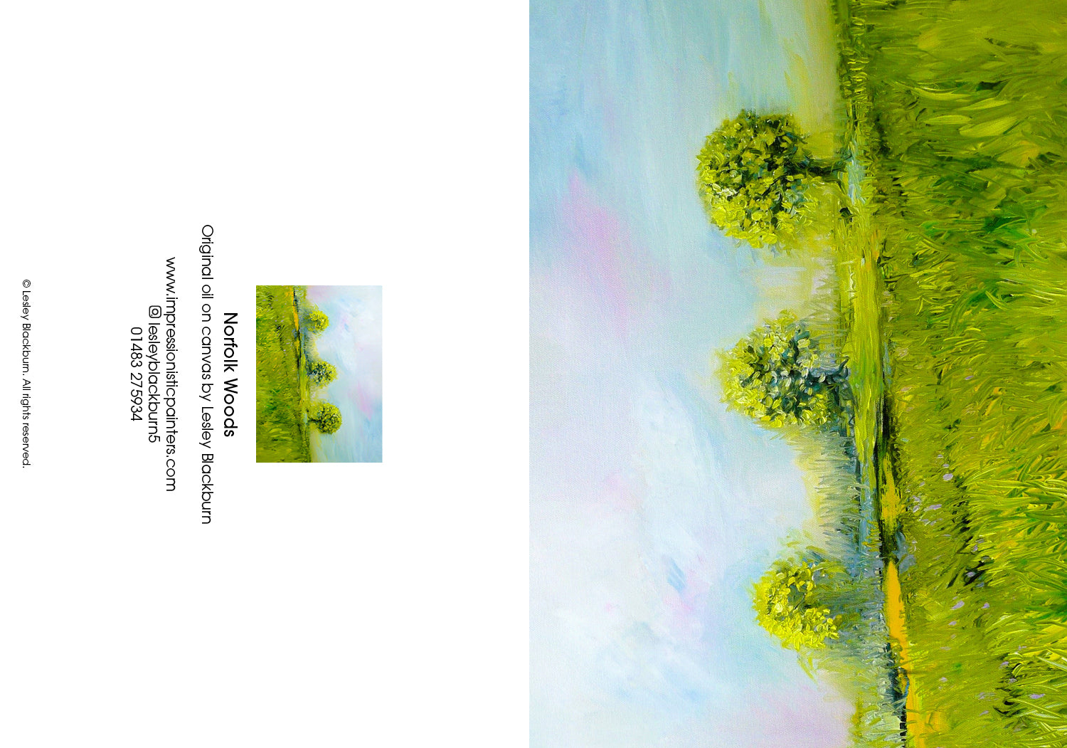 Norfolk Woods – Greeting Card by Lesley Blackburn