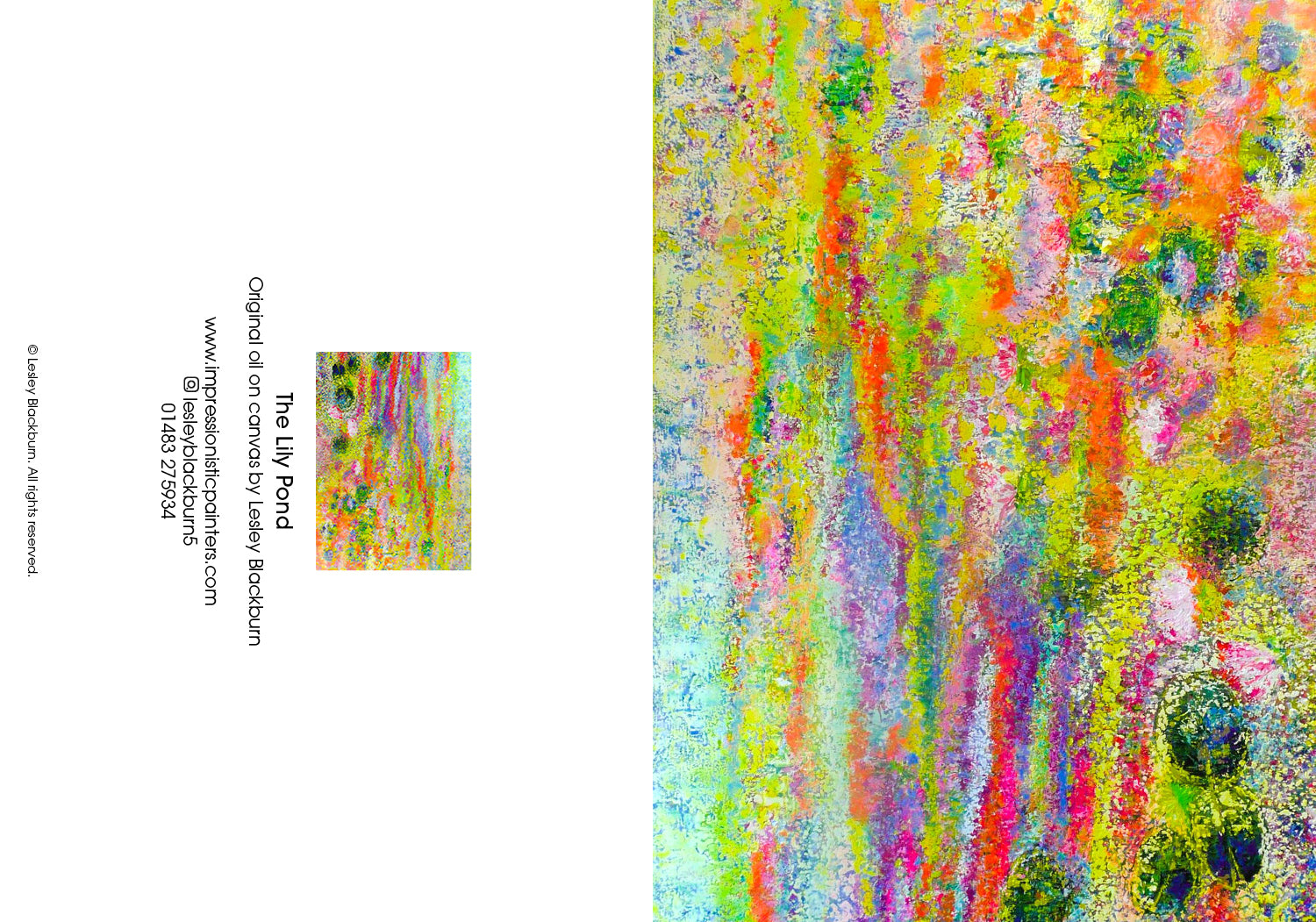 The Lily Pond – Greeting Card by Lesley Blackburn