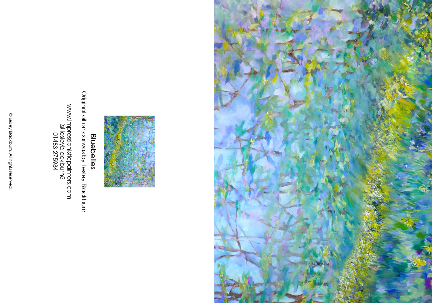 Bluebelles – Greeting Card by Lesley Blackburn