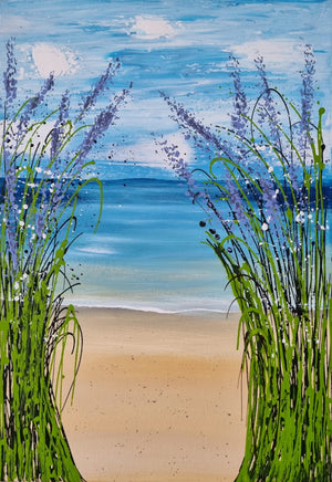 Where the Sea Meets Silence – Original Textured Seascape Painting by Cinzia Mancini