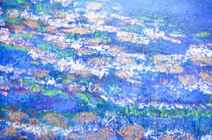 The Midnight Waterlilies | Original Impressionistic Painting by Lesley Blackburn