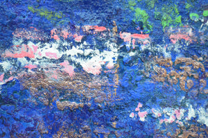 The Midnight Waterlilies | Original Impressionistic Painting by Lesley Blackburn