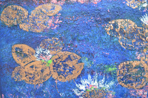 The Midnight Waterlilies | Original Impressionistic Painting by Lesley Blackburn