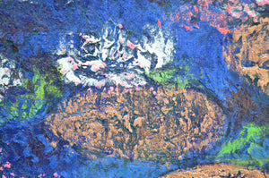 The Midnight Waterlilies | Original Impressionistic Painting by Lesley Blackburn