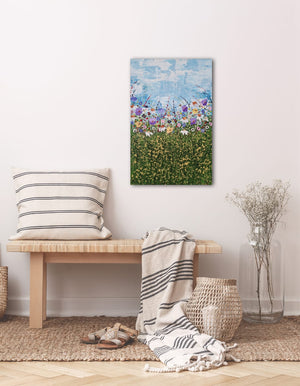 A Blast of Summer – Original Textured Wildflower Painting by Cinzia Mancini
