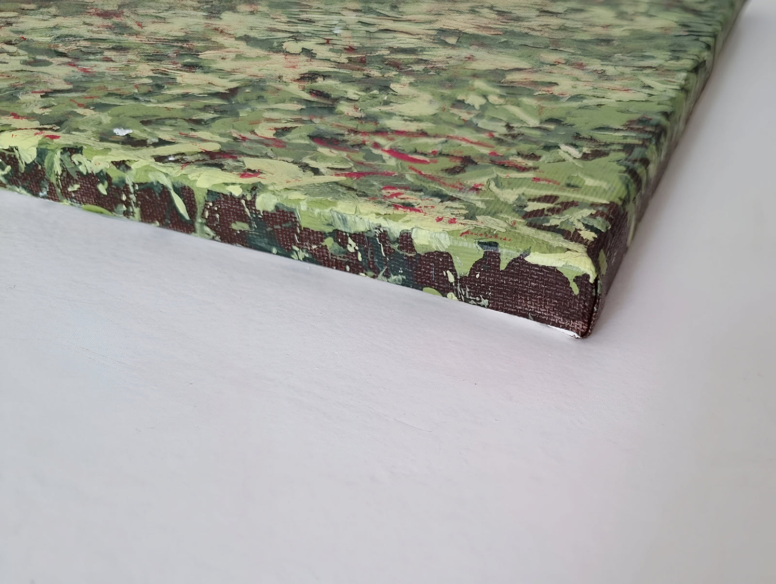 Dorset Poppy Fields – Original Textured Floral Landscape Painting by Cinzia Mancini
