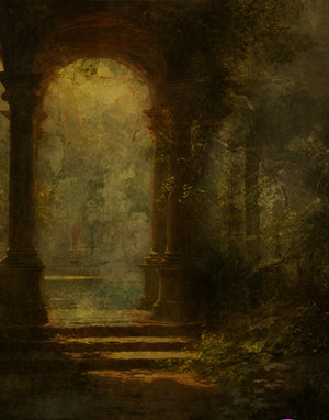 Beyond the Threshold the Enigma Shines 2025 | Original Digital Painting by Vakim Pirdon