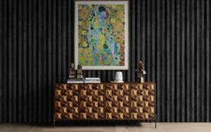 The Kiss – Klimt-Inspired Original Oil Painting by Lesley Blackburn